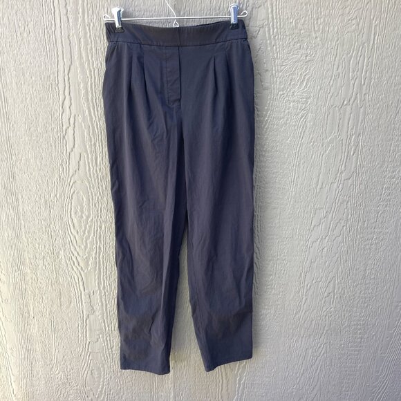 Lululemon Pants Women 4 Your True Trouser High Rise Black  Pleated Elastic Waist - Picture 1 of 8
